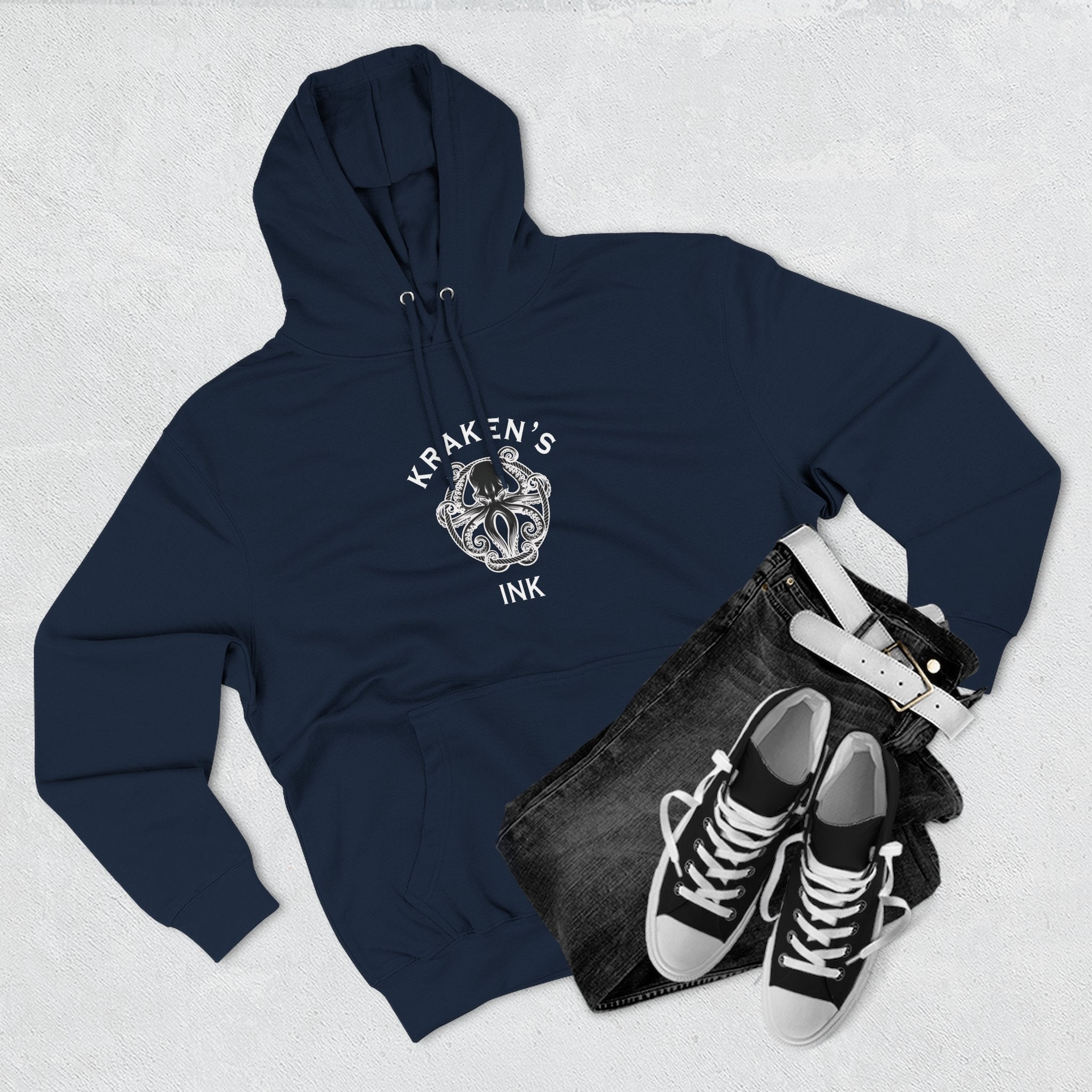 Kraken's Ink Three-Panel Fleece Hoodie