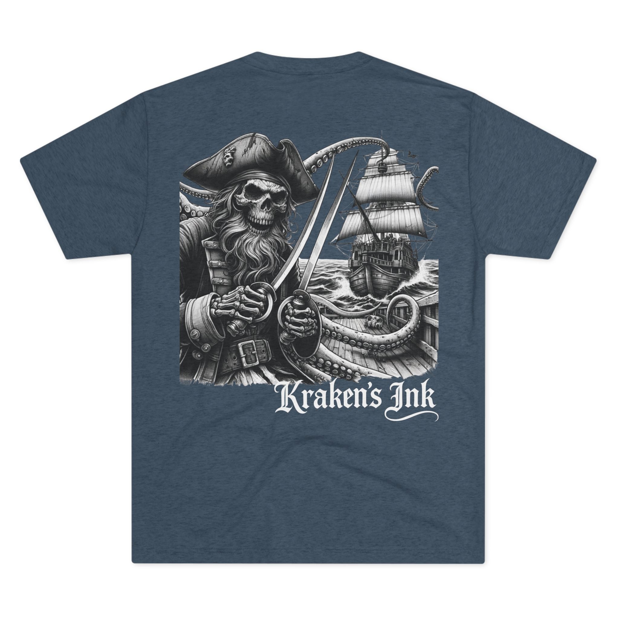 Kraken's Ink Skeleton Pirate Unisex T-Shirt
