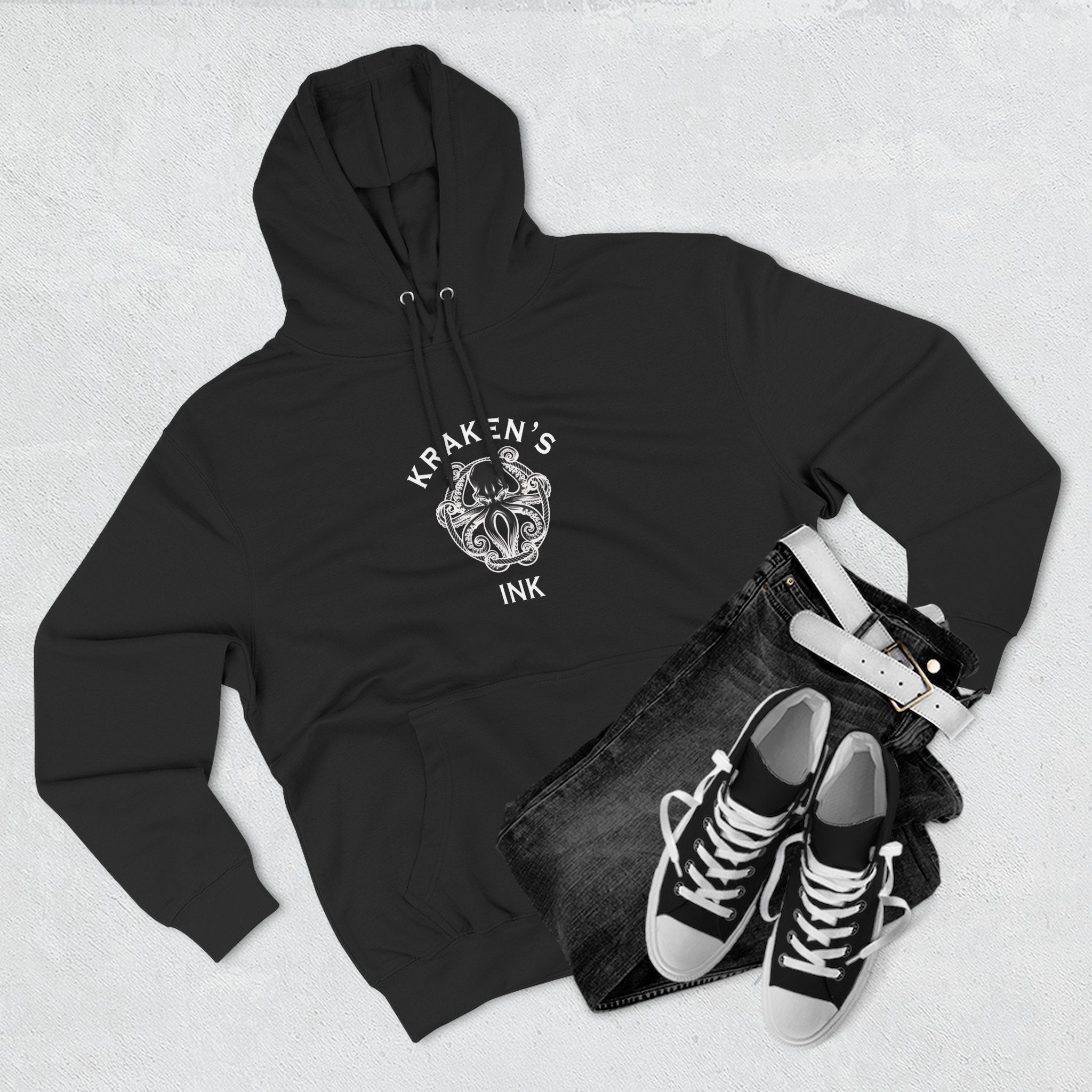 Kraken's Ink Three-Panel Fleece Hoodie
