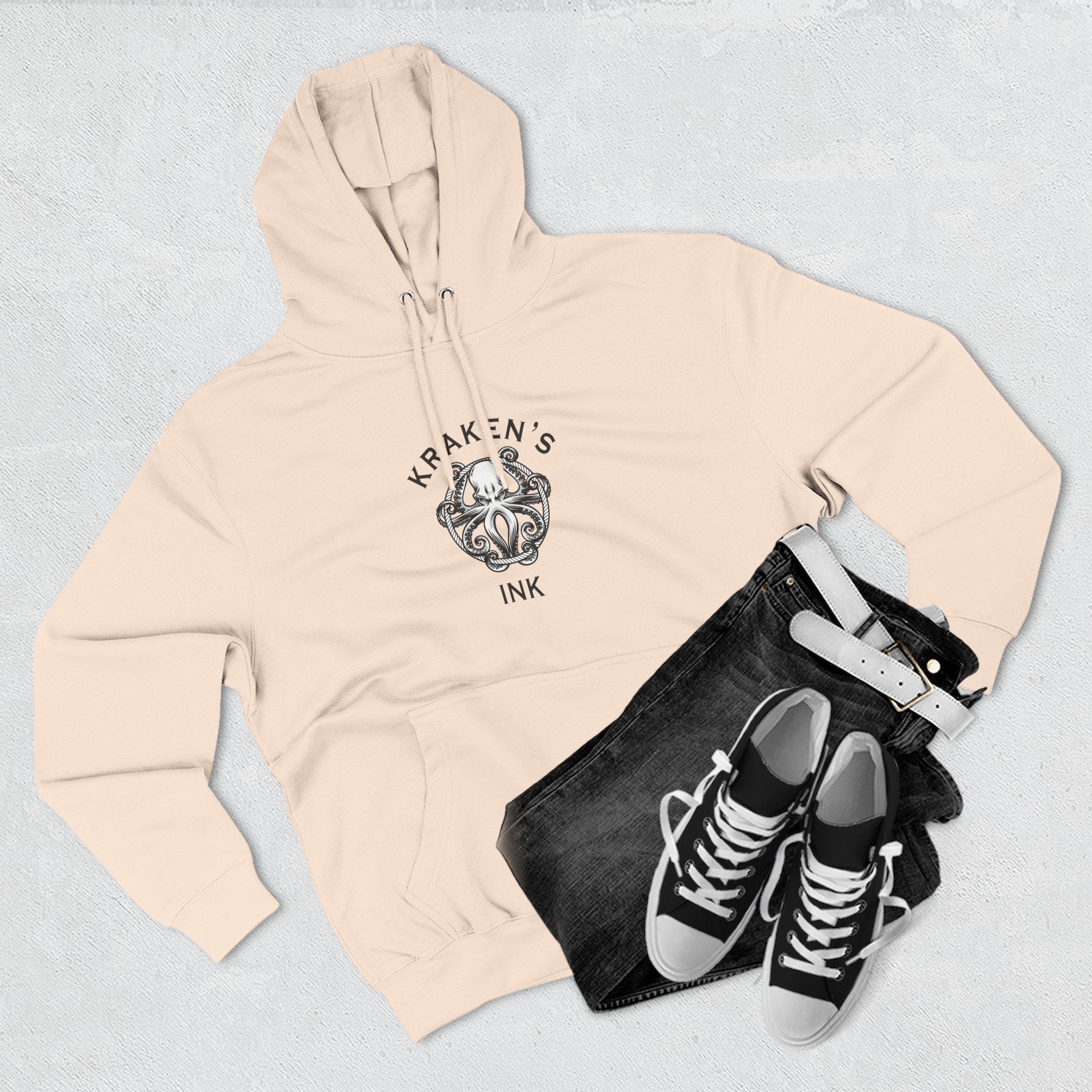Kraken's Ink Three-Panel Fleece Hoodie