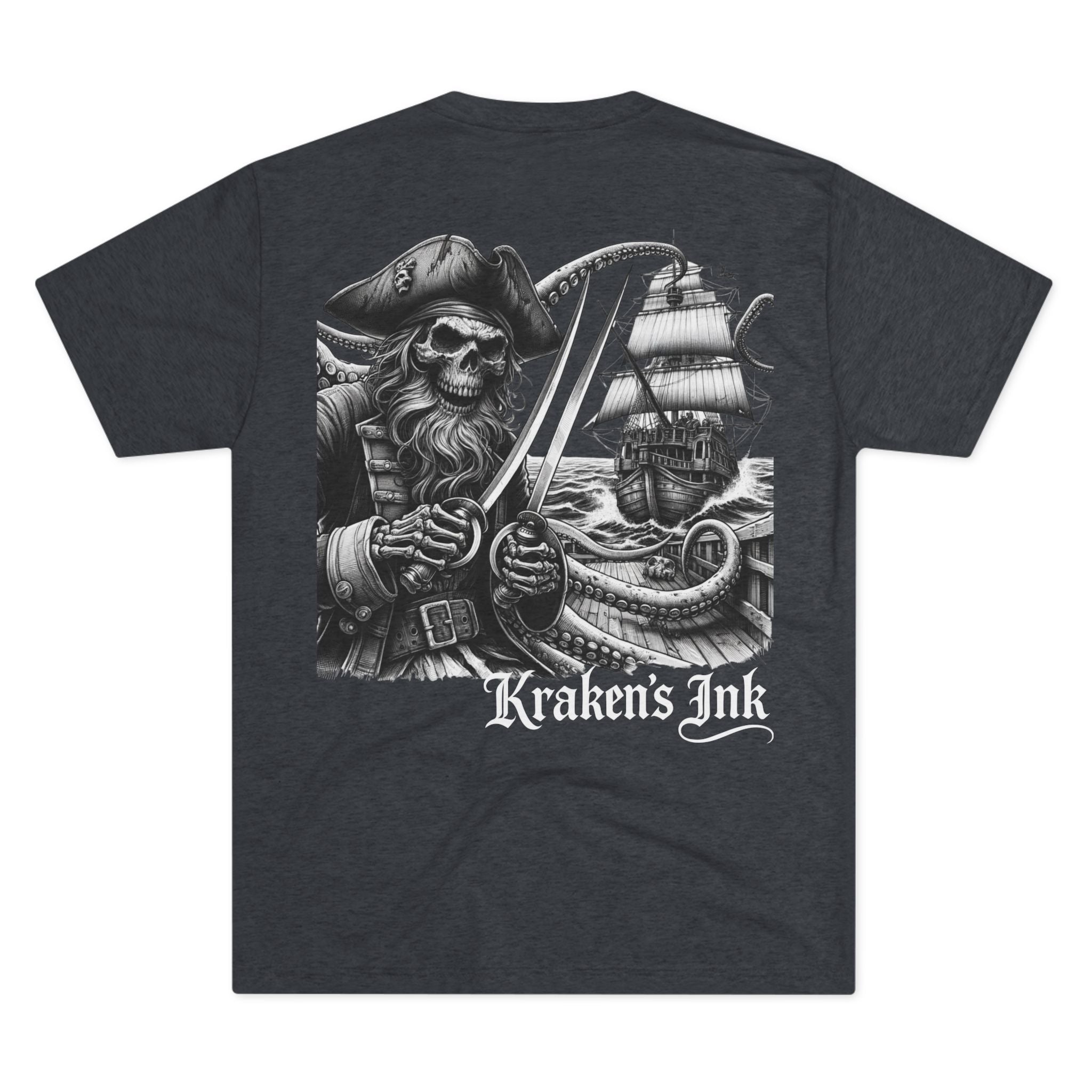 Kraken's Ink Skeleton Pirate Unisex T-Shirt