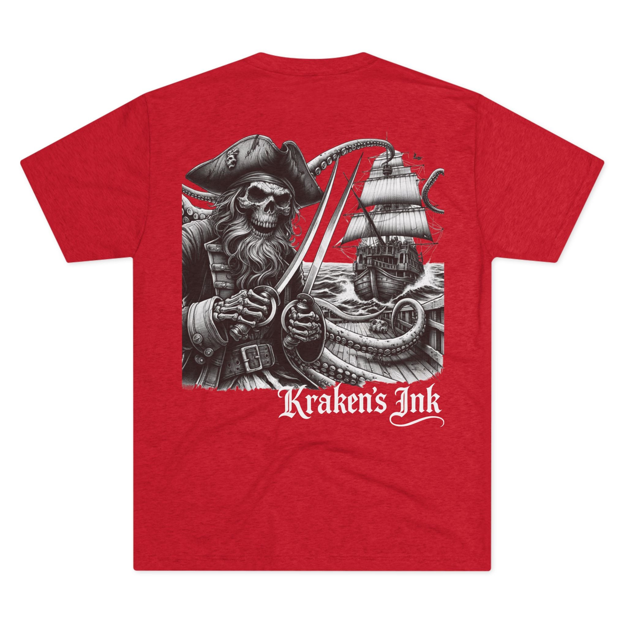Kraken's Ink Skeleton Pirate Unisex T-Shirt