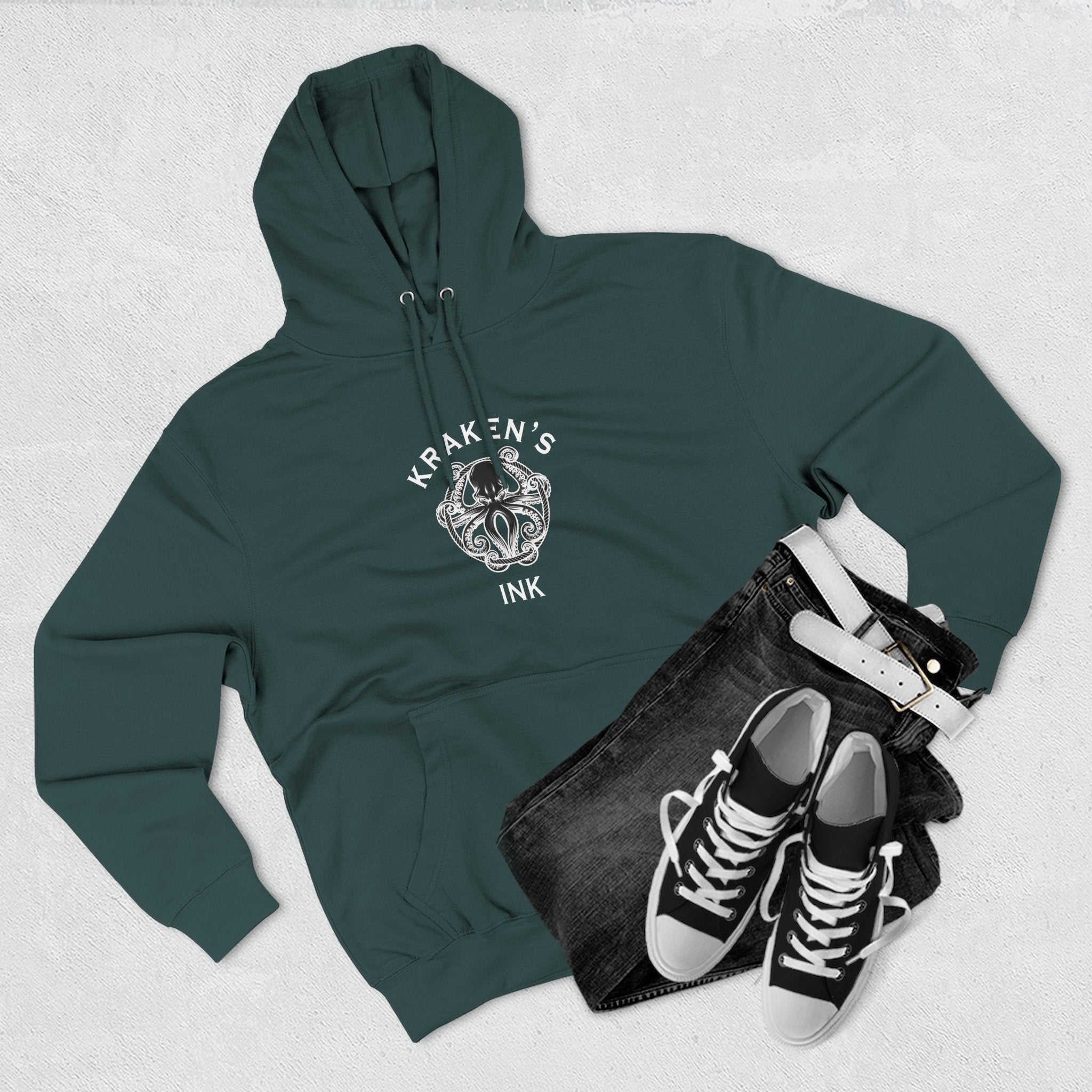 Kraken's Ink Three-Panel Fleece Hoodie