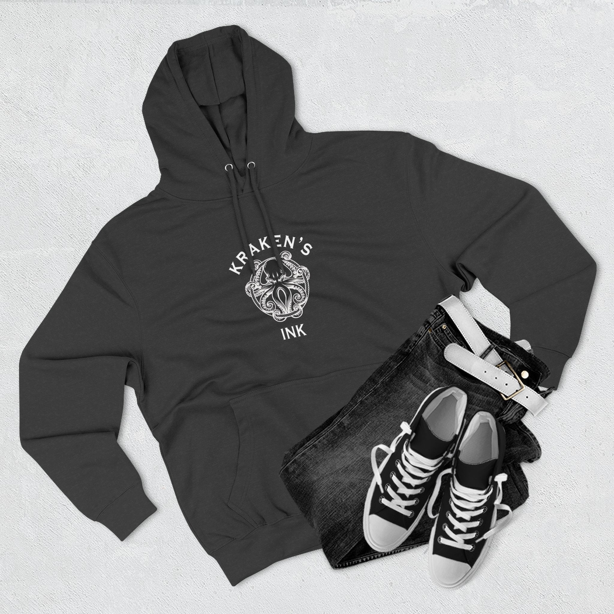 Kraken's Ink Three-Panel Fleece Hoodie