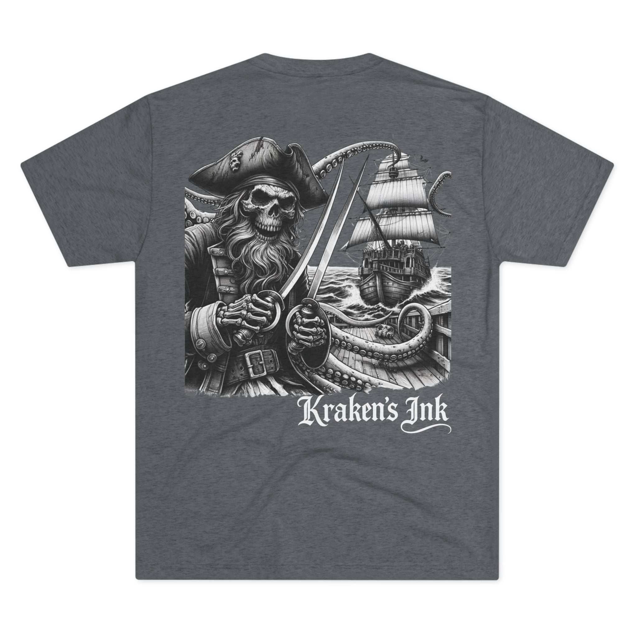 Kraken's Ink Skeleton Pirate Unisex T-Shirt