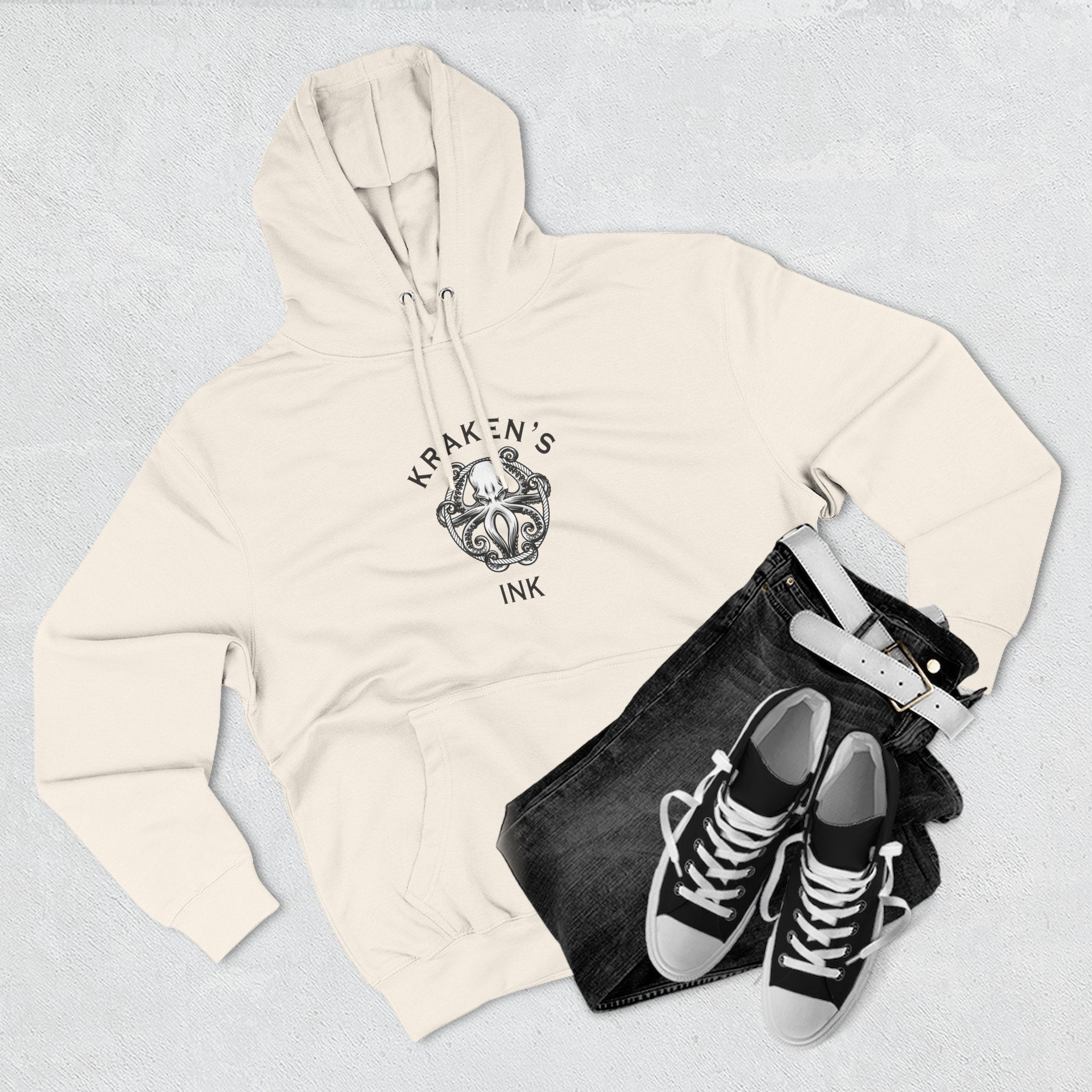 Kraken's Ink Three-Panel Fleece Hoodie
