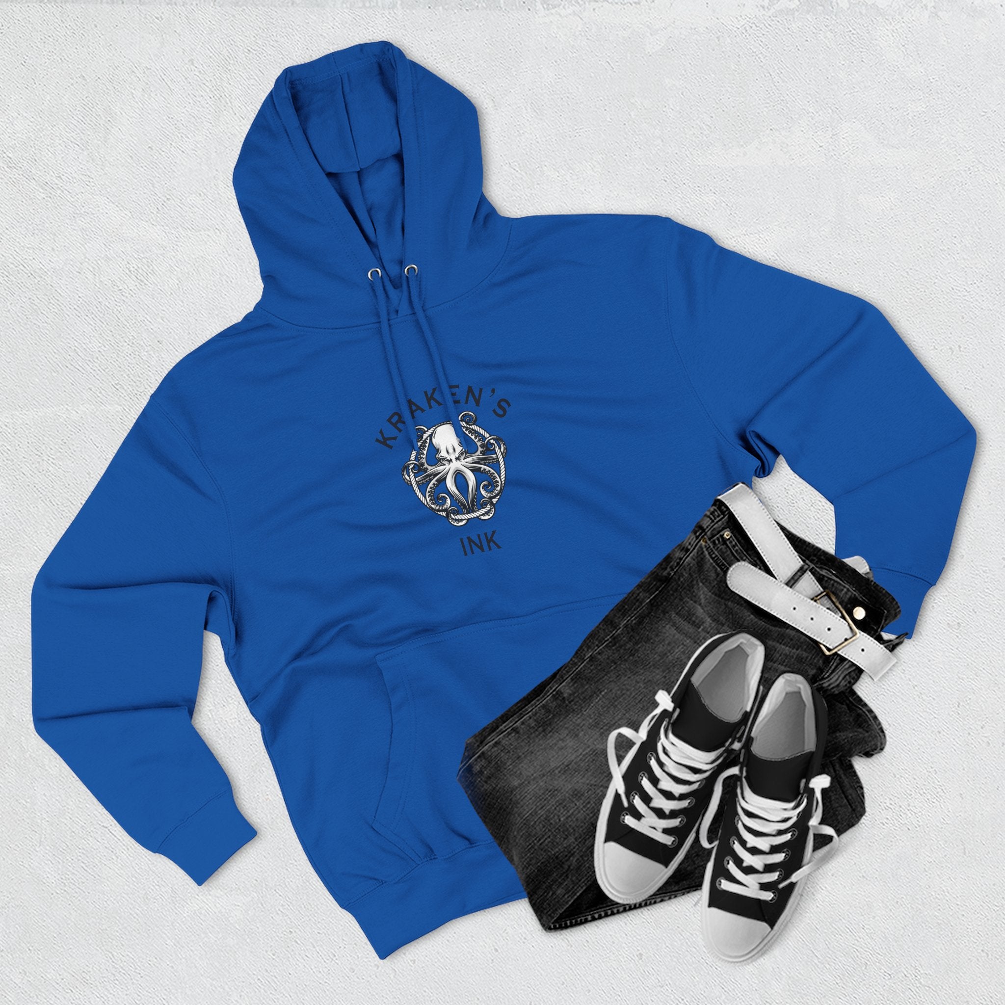 Kraken's Ink Three-Panel Fleece Hoodie