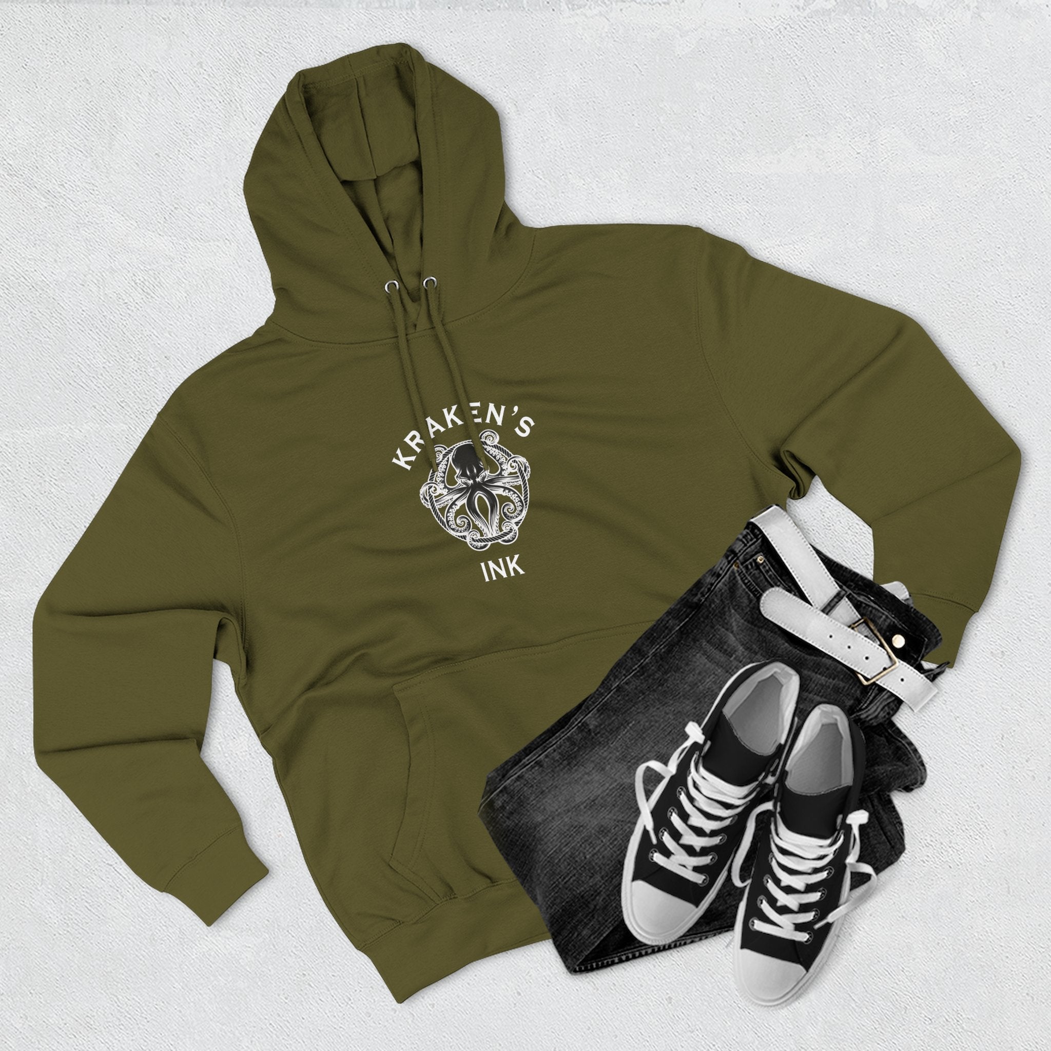 Kraken's Ink Three-Panel Fleece Hoodie