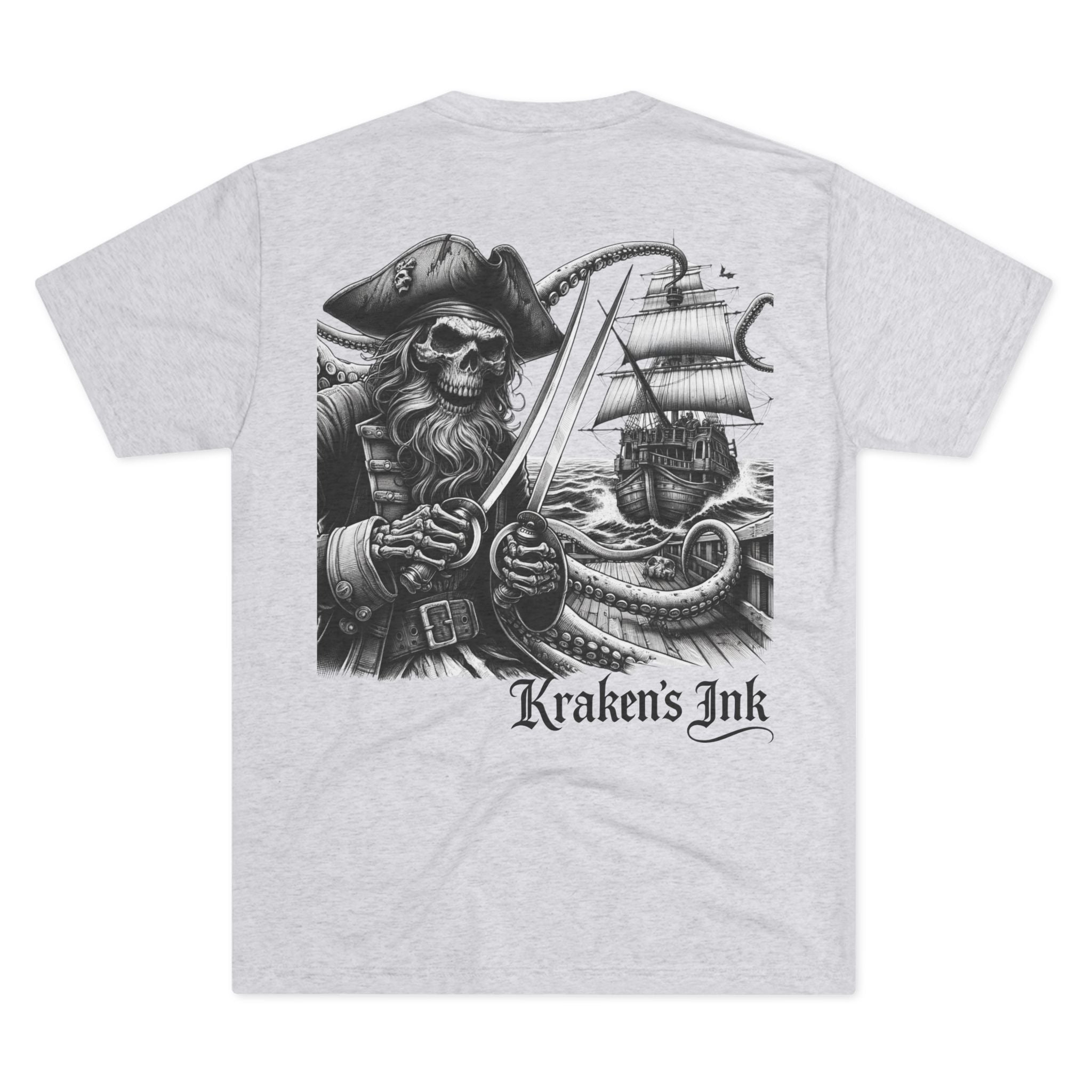 Kraken's Ink Skeleton Pirate Unisex T-Shirt