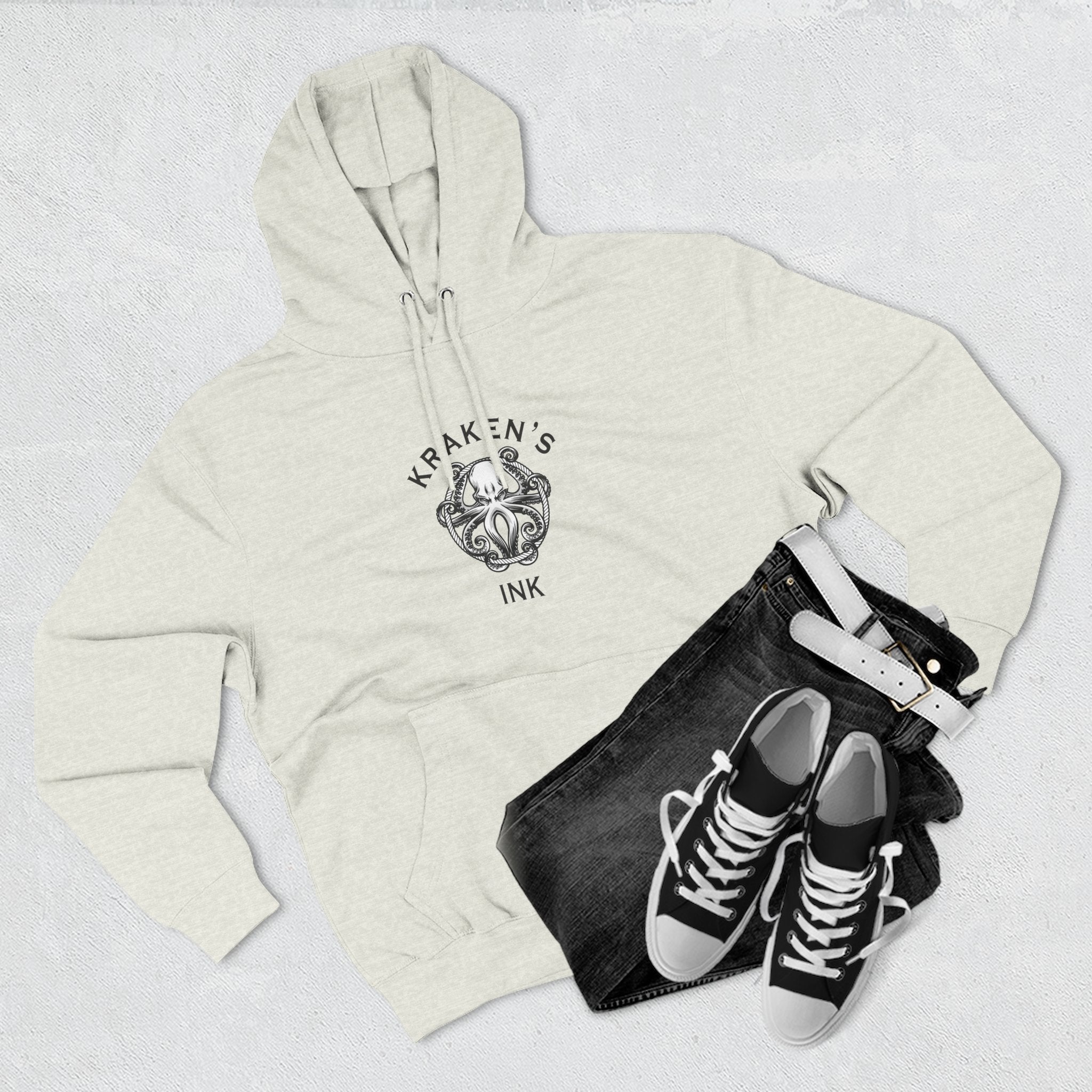Kraken's Ink Three-Panel Fleece Hoodie