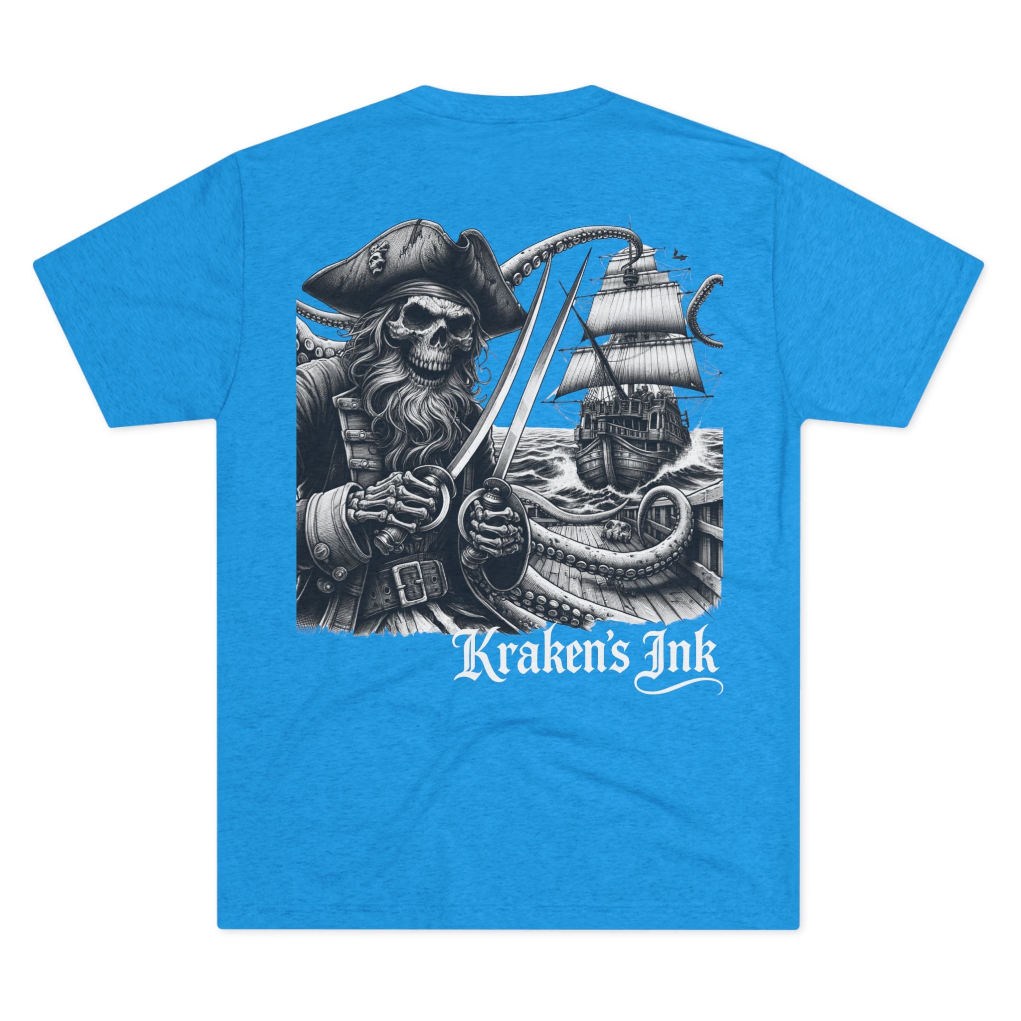 Kraken's Ink Skeleton Pirate Unisex T-Shirt