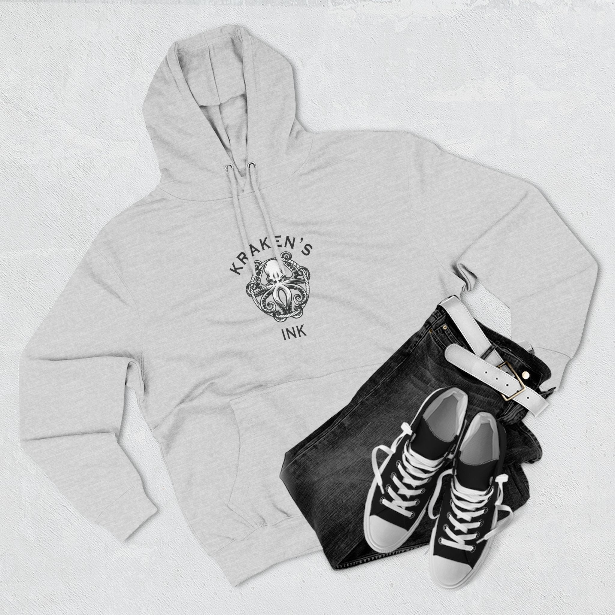 Kraken's Ink Three-Panel Fleece Hoodie
