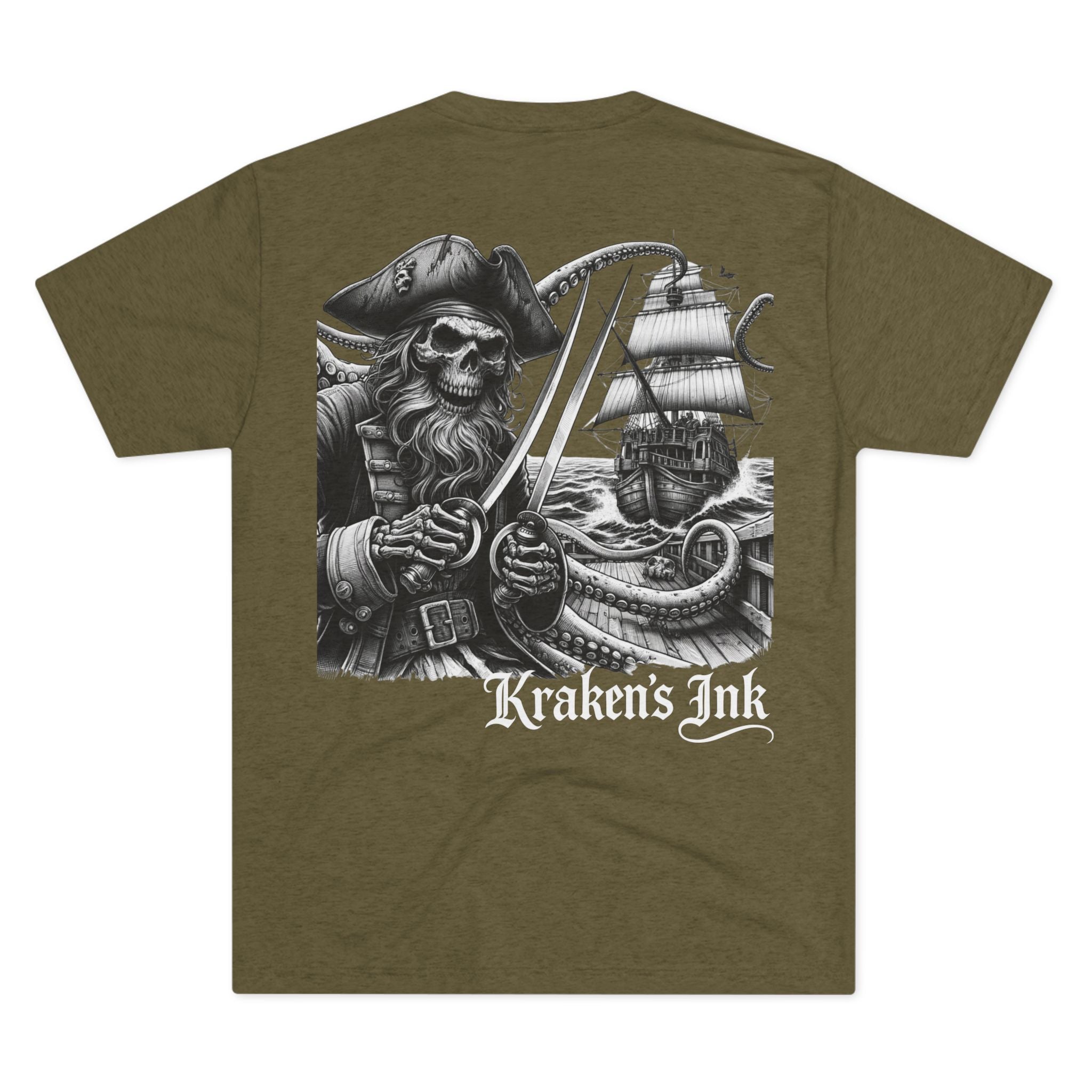 Kraken's Ink Skeleton Pirate Unisex T-Shirt