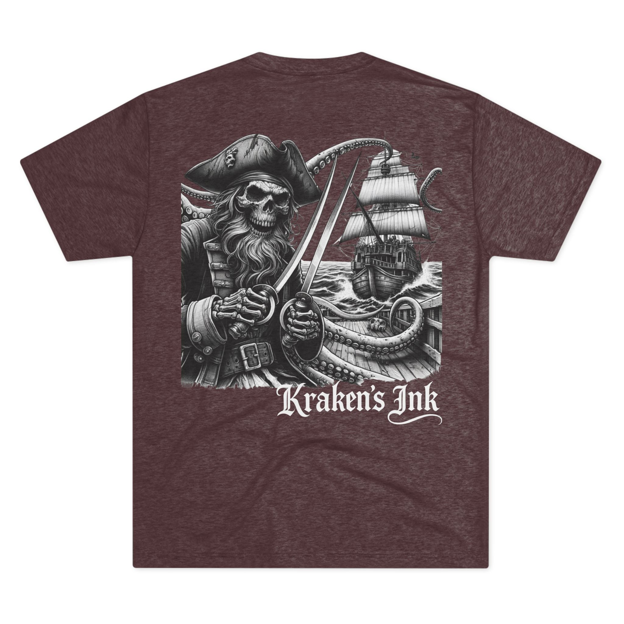 Kraken's Ink Skeleton Pirate Unisex T-Shirt