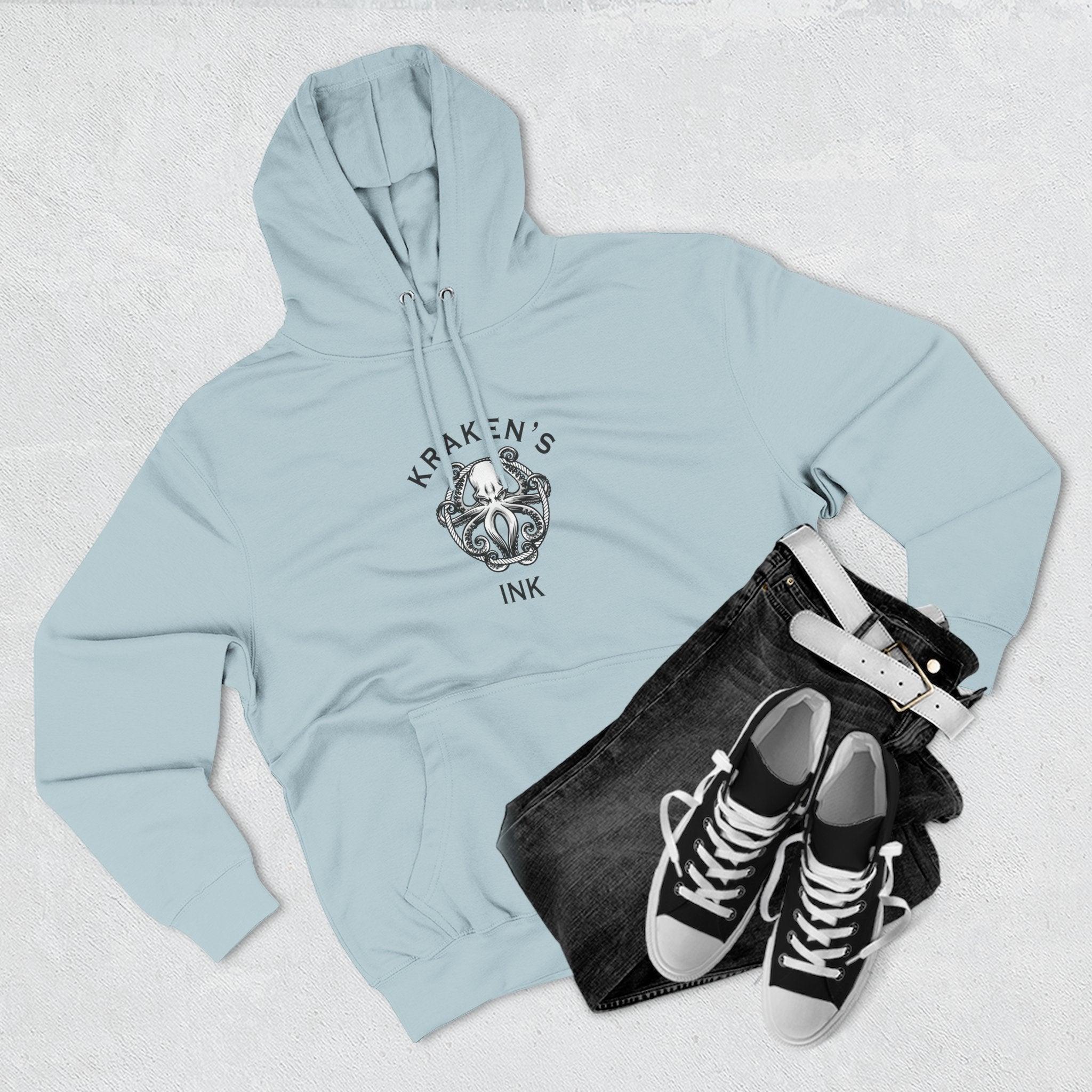 Kraken's Ink Three-Panel Fleece Hoodie