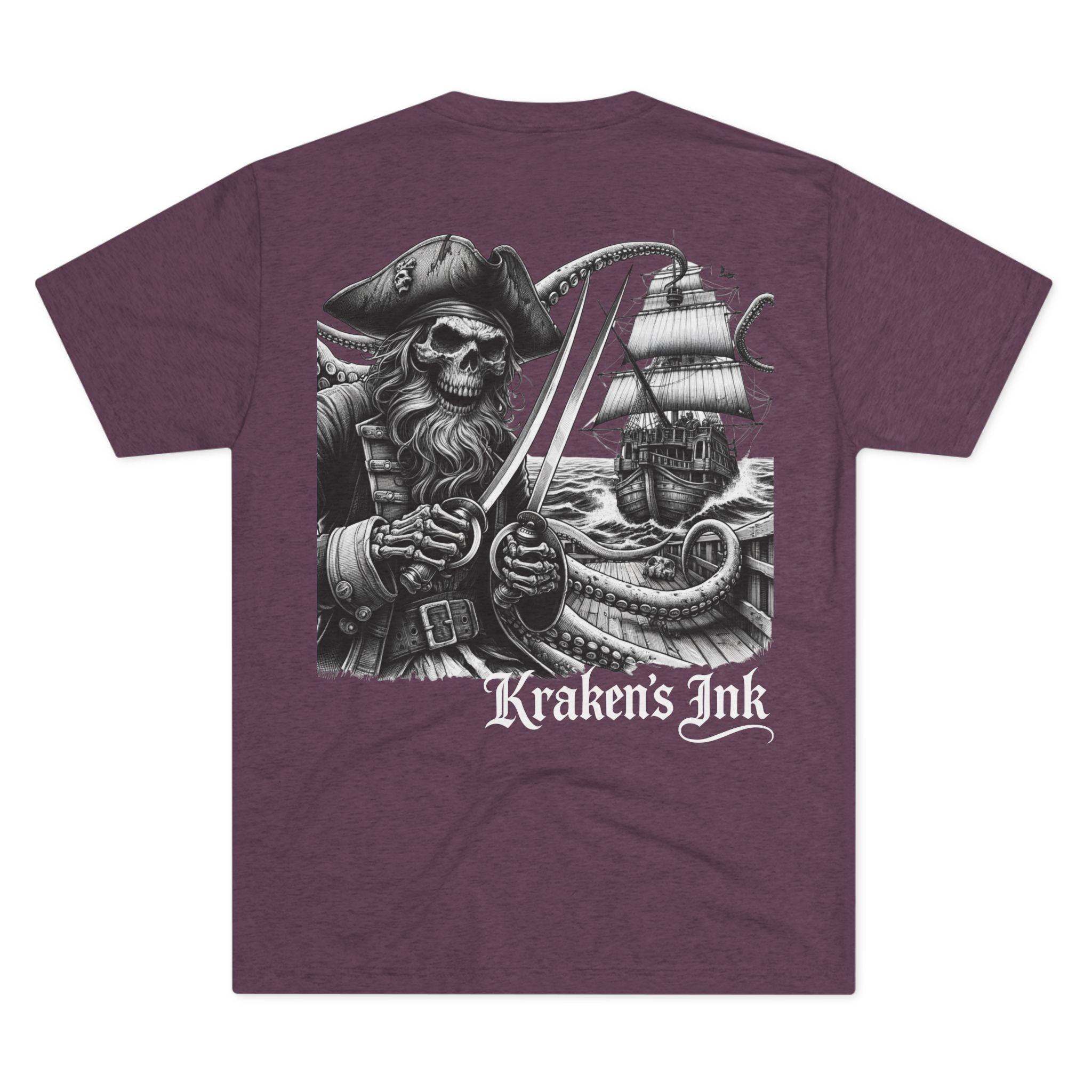 Kraken's Ink Skeleton Pirate Unisex T-Shirt