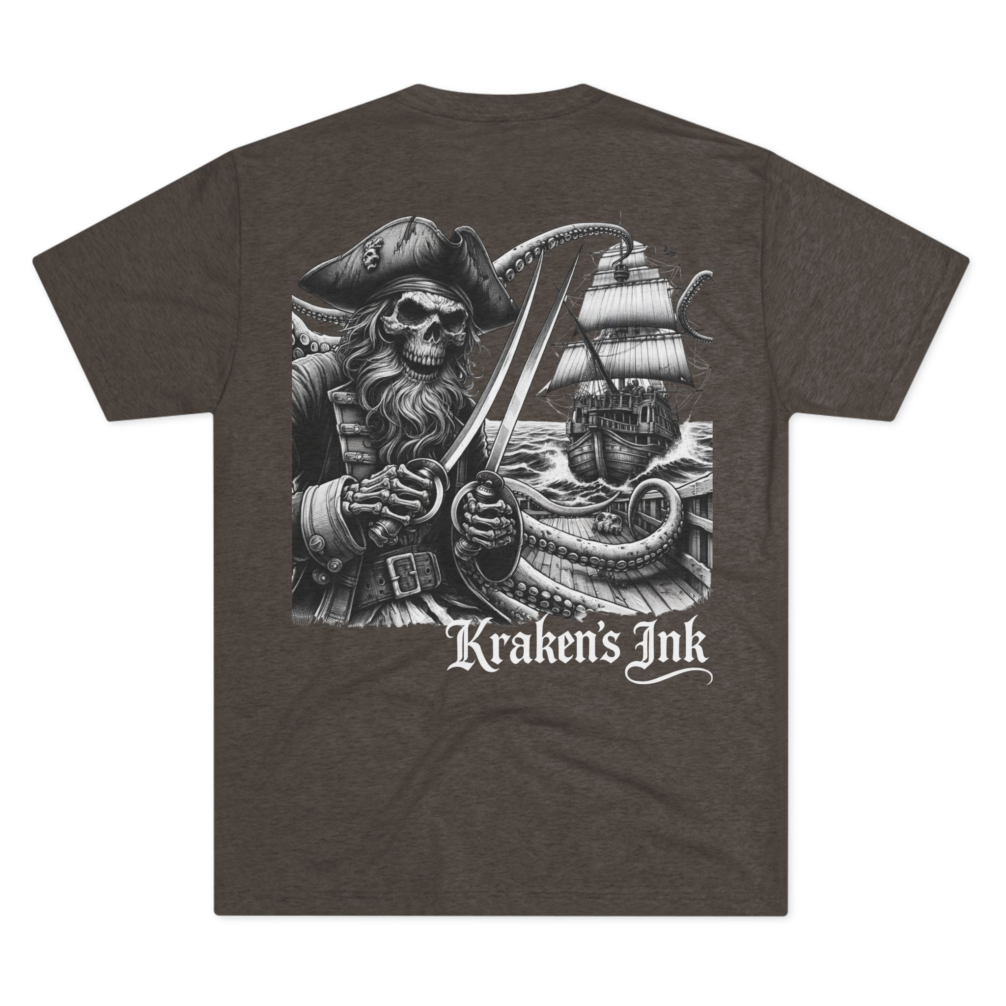 Kraken's Ink Skeleton Pirate Unisex T-Shirt