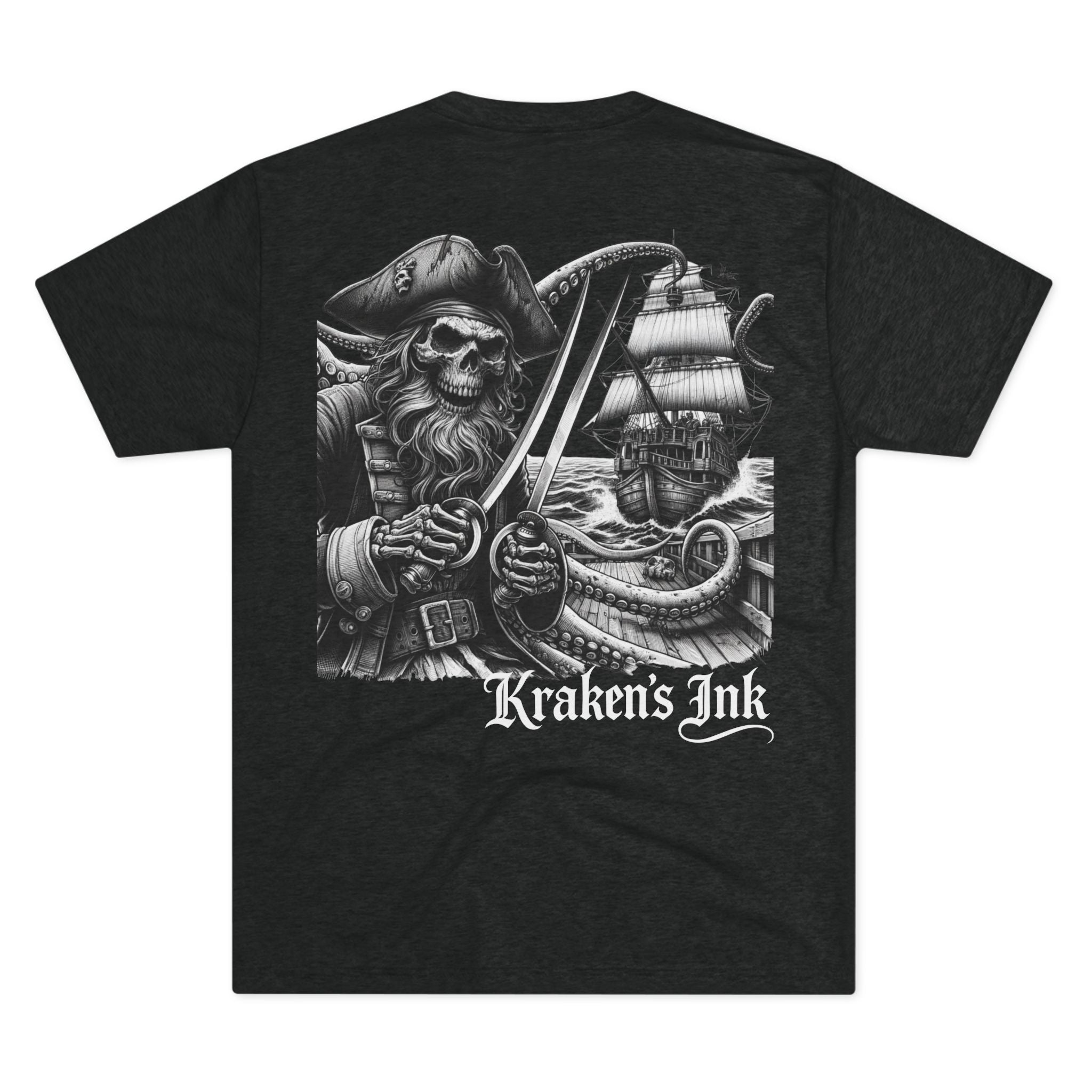 Kraken's Ink Skeleton Pirate Unisex T-Shirt