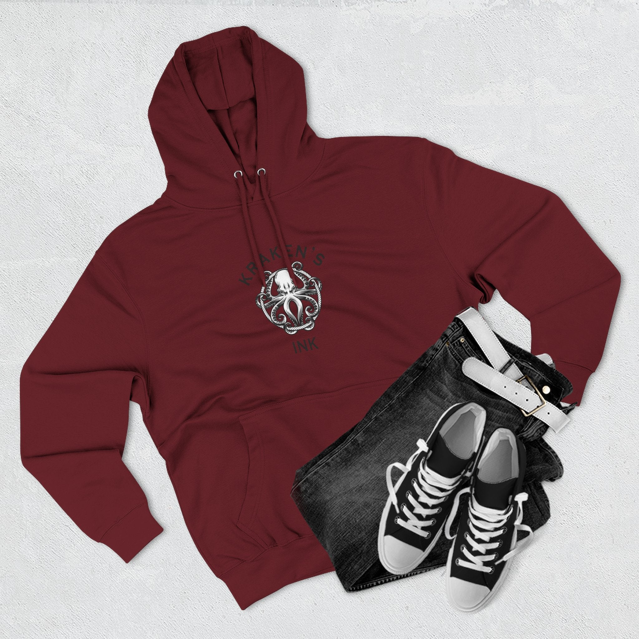 Kraken's Ink Three-Panel Fleece Hoodie
