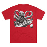 Kraken's Ink Boat Attack Unisex Tri-Blend Crew Tee