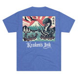 Kraken's Ink Ancient Japan Unisex Tri-Blend Crew Tee