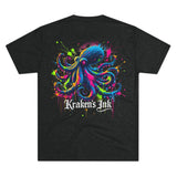 Kraken's Ink Paintball Splatter Unisex Tri-Blend Crew Tee