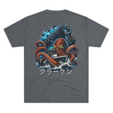 Kraken's Ink Godzilla & Kraken (クラーケン) Unisex Tri-Blend Crew Tee