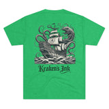 Kraken's Ink Clipper Ship Unisex Tri-Blend Crew Tee