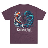 Kraken's Ink Koi Fish Unisex Tri-Blend Crew Tee