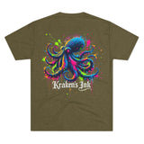 Kraken's Ink Paintball Splatter Unisex Tri-Blend Crew Tee