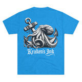 Kraken's Ink Fallen Anchor Unisex Tri-Blend Tee