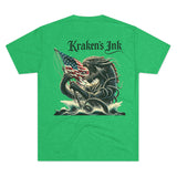 Kraken's Ink Fly the Flag Unisex Tri-Blend Crew Tee