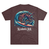 Kraken's Ink Surf Style Unisex Tri-Blend Crew Tee