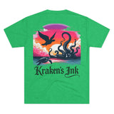 Kraken's Ink Sunset Unisex Tri-Blend Crew Tee