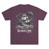 Kraken's Ink Clipper Ship Unisex Tri-Blend Crew Tee