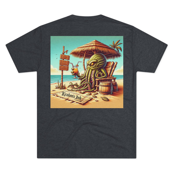 Kraken's Ink Beach Livin' Unisex Tri-Blend Crew Tee