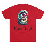 Kraken's Ink Surfing USA Unisex Tri-Blend Crew Tee