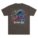 Kraken's Ink Paintball Splatter Unisex Tri-Blend Crew Tee
