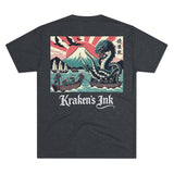 Kraken's Ink Ancient Japan Unisex Tri-Blend Crew Tee