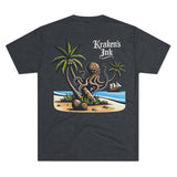 Kraken's Ink Coconut Palm Unisex Tri-Blend Crew Tee