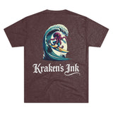 Kraken's Ink Surfing USA Unisex Tri-Blend Crew Tee