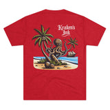 Kraken's Ink Coconut Palm Unisex Tri-Blend Crew Tee