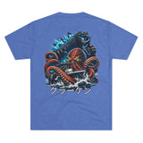 Kraken's Ink Godzilla & Kraken (クラーケン) Unisex Tri-Blend Crew Tee