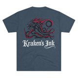 Kraken's Ink Dragon Unisex Tri-Blend Crew Tee