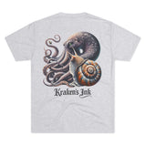 Kraken's Ink The Kraken & The Snail Unisex Tri-Blend Crew Tee