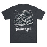 Kraken's Ink Rope Tangle Unisex Tri-Blend Crew Tee