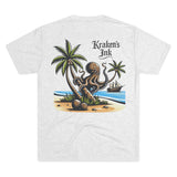 Kraken's Ink Coconut Palm Unisex Tri-Blend Crew Tee