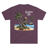 Kraken's Ink Coconut Palm Unisex Tri-Blend Crew Tee