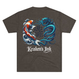 Kraken's Ink Koi Fish Unisex Tri-Blend Crew Tee