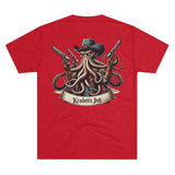 Kraken's Ink Six Shooter Unisex Tri-Blend Crew Tee